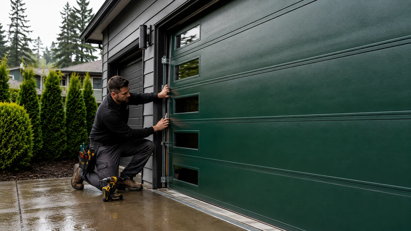 Garage door repair for Lake Oswego, built around the doors actually on these streets